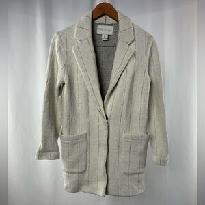Rachel‎ Zoe Wool Blend Cream Stripe Blazer Size Small